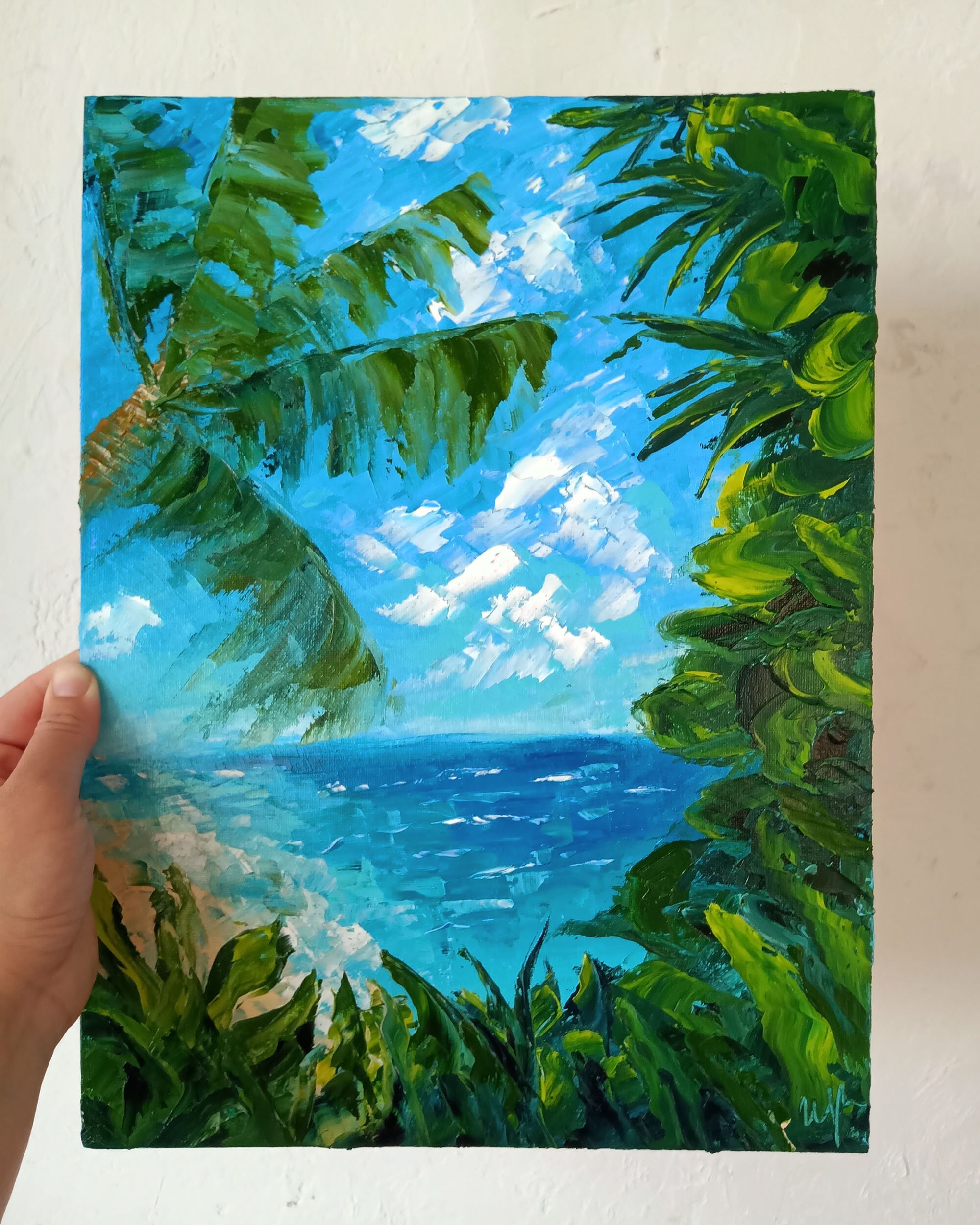 Hawaii abstrakte Malerei Oahu Malerei Seascape Wandkunst | Etsy