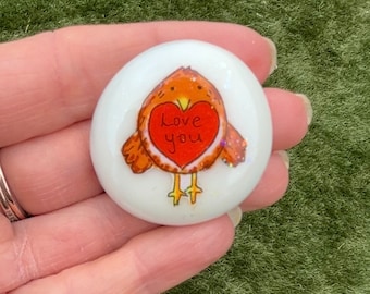 Robin /gift /personalised /memorial stone /bird /friendship / lost loved one/good luck/sympathy