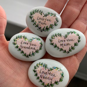 Gran regalo para mamá, abuela, hermana, recuerdo de corazón brillante, personalizado, regalo de duelo, piedra, Día de la Madre, lindo regalo para mamá