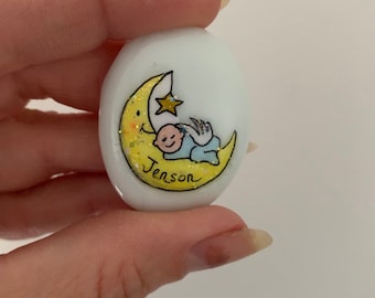 Baby loss and  miscarriage personalised memory gift , sympathy , keepsake , baby memory box , infant loss , baby  pebble  ,