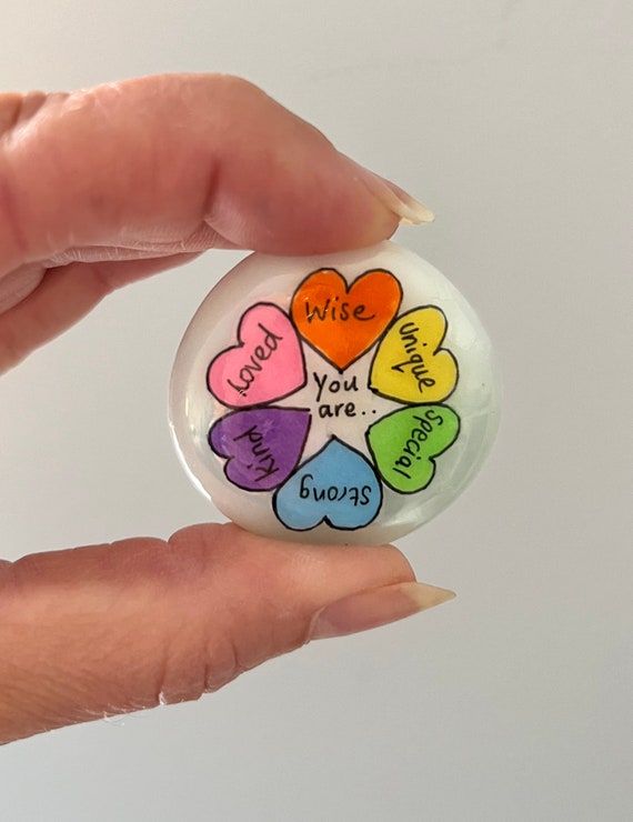 Positive affirmations pebble , positivity gift, anxiety gift, exam gift , mental health ,university gift , you’re amazing