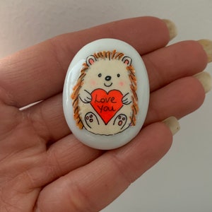 Hedgehog pebble /pocket hug/friendship gift  / personalised /long distance gift /small gift /unique gift/anxiety /good luck /love you