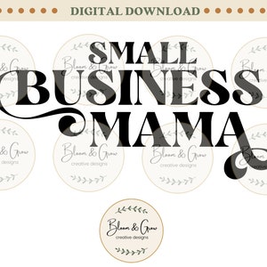 Small Business Mama Digital Download |Work From Home | PNG File | Sweatshirt Design for Sublimation | Heat Transfer Design