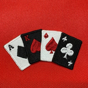 Customizable "Playing Card" iron on/ Hook and loop Patch/ Symbols and colors of your choosing