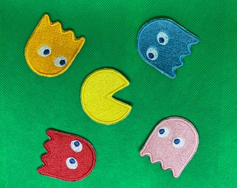 Classic arcade iron on/ Hook and loop Patches