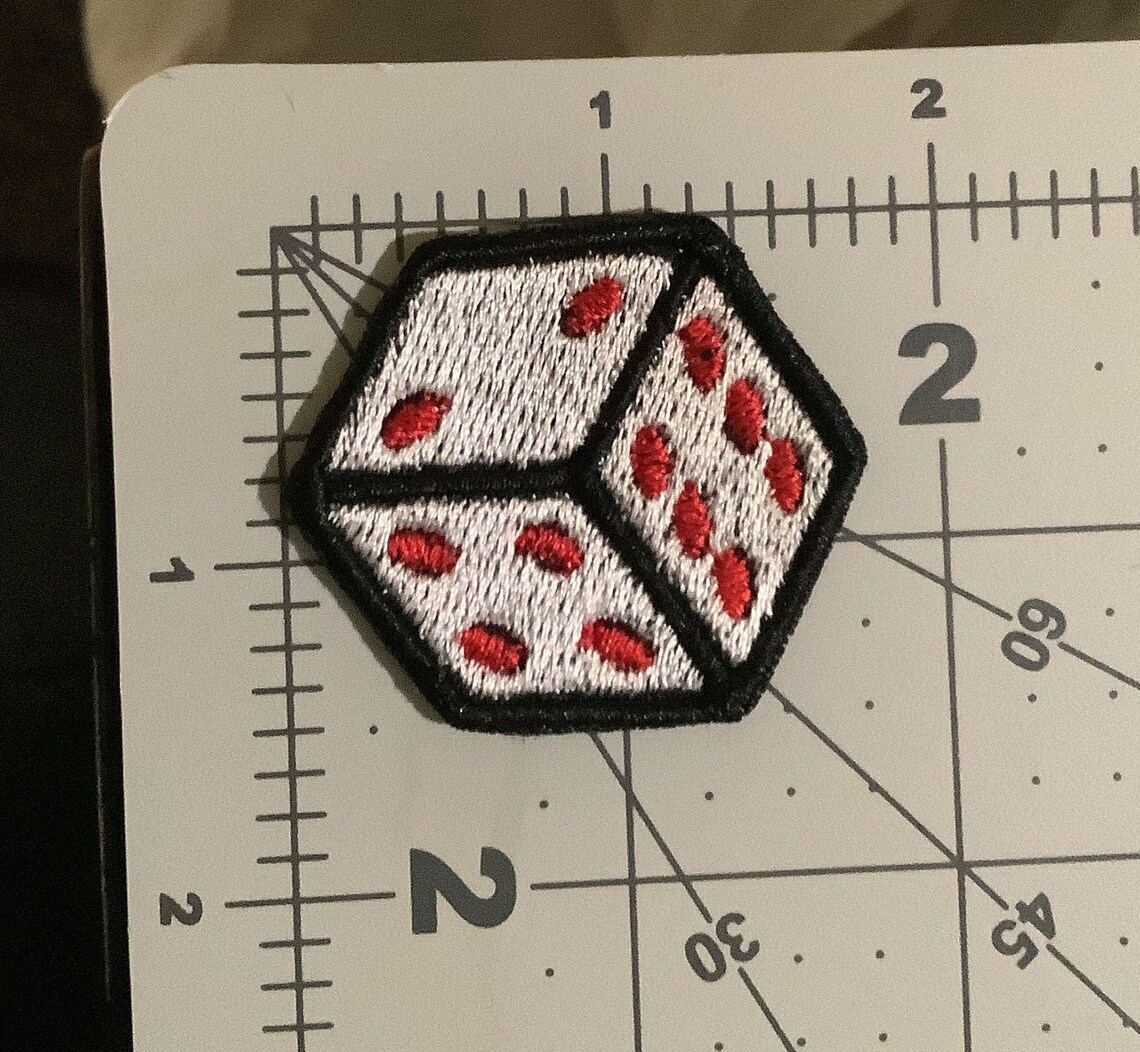 Custom Dice Iron On/ Hook and Loop Patch, With Colors of Your Choosing ...