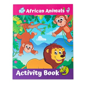 Libro de actividades para niños animales africanos