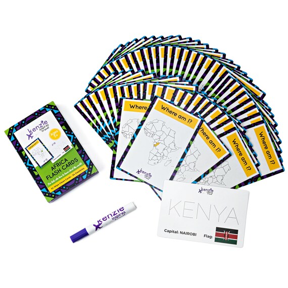 Africa Flash Cards for Kids Homeschool Educational Black Etsy