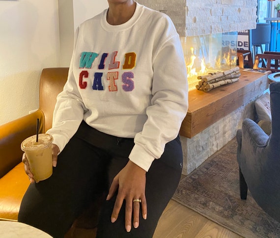 custom chenille patch sweatshirt
