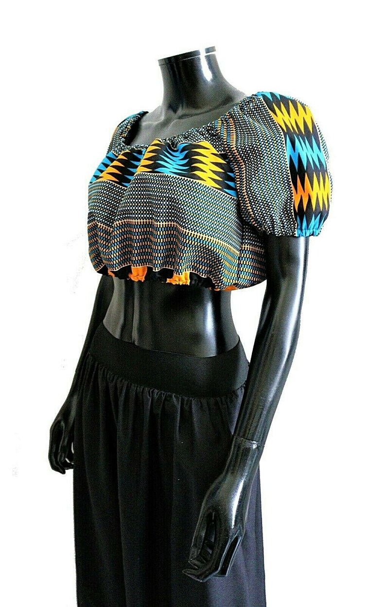 Off The Shoulder Ankara Cotton African Print Crop Top