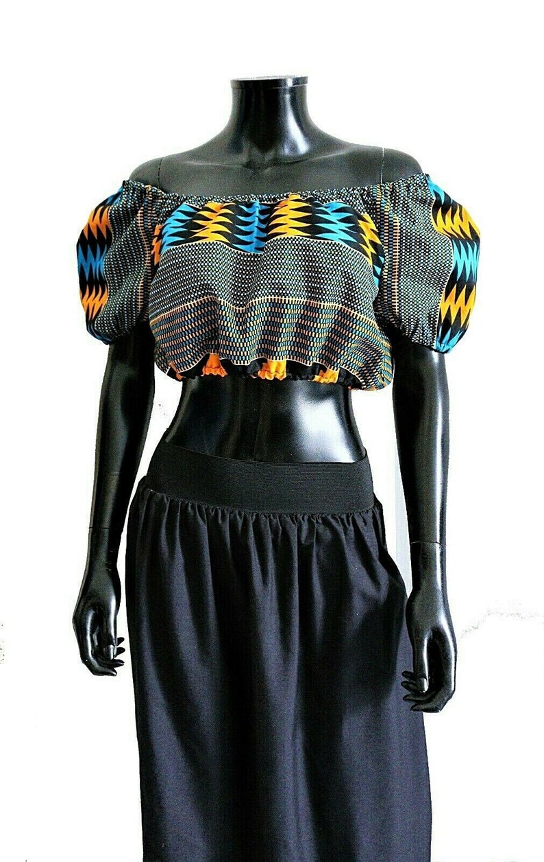 Off The Shoulder Ankara Cotton African Print Crop Top