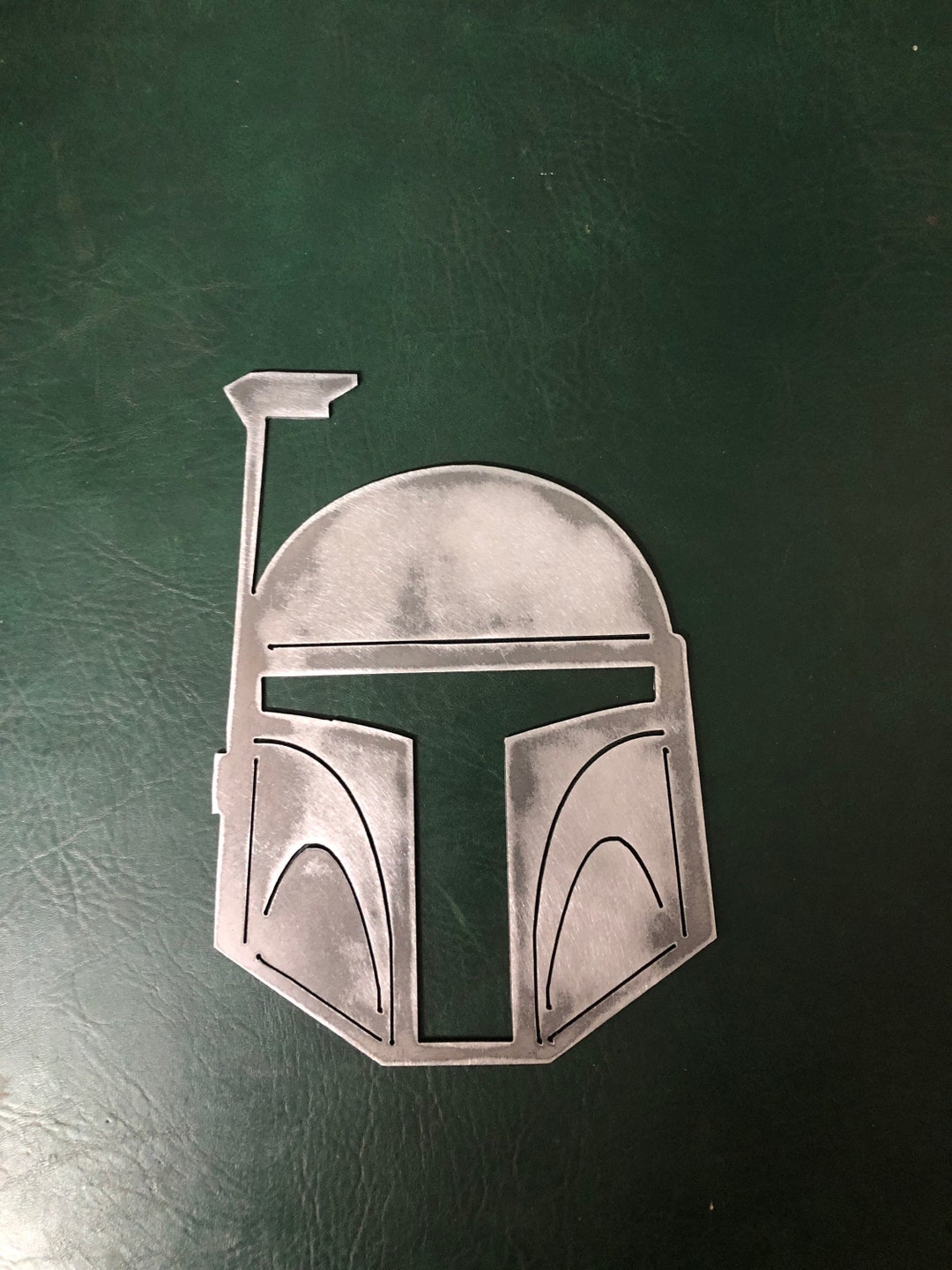 Star Wars Mandalorian Helmet Metal Wall Art Etsy