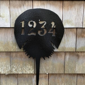 Metal Art Welcome Sign - Horseshoe Crab - Coastal Series - Custom Sizes - Phrases - House Number - Names - And More