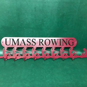 Rowing / Sculling Custom Team / Personalized / Coat Rack / Hat Rack / Medals Display / 4’s, 8’s, quad, or Doubles
