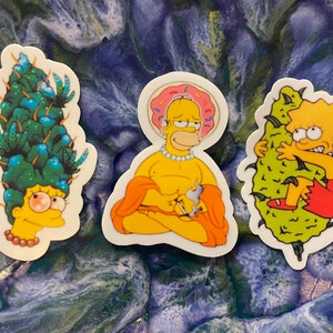 Vinyl stickers - the Simpsons - Marge Homer Lisa  - 3 piece set