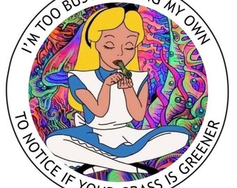 Vinyl sticker Alice 3in round