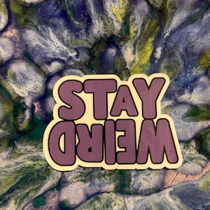 Vinyl Stay Weird sticker