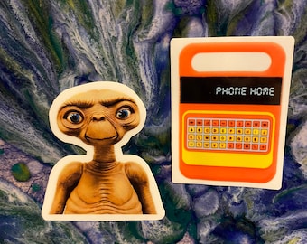Vinyl stickers - ET 2 piece set retro