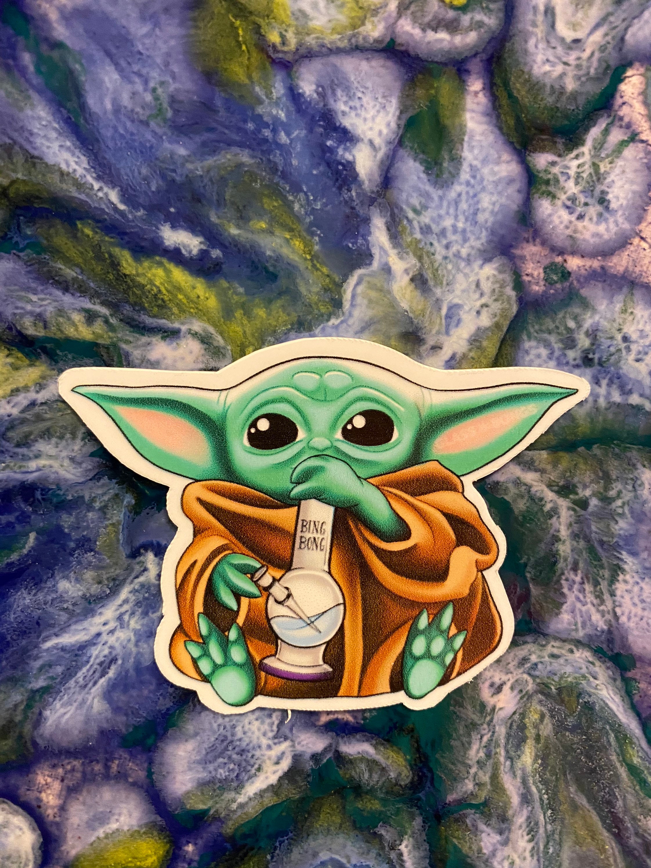 Vinyl Baby Yoda Sticker Set of 3 Etsy