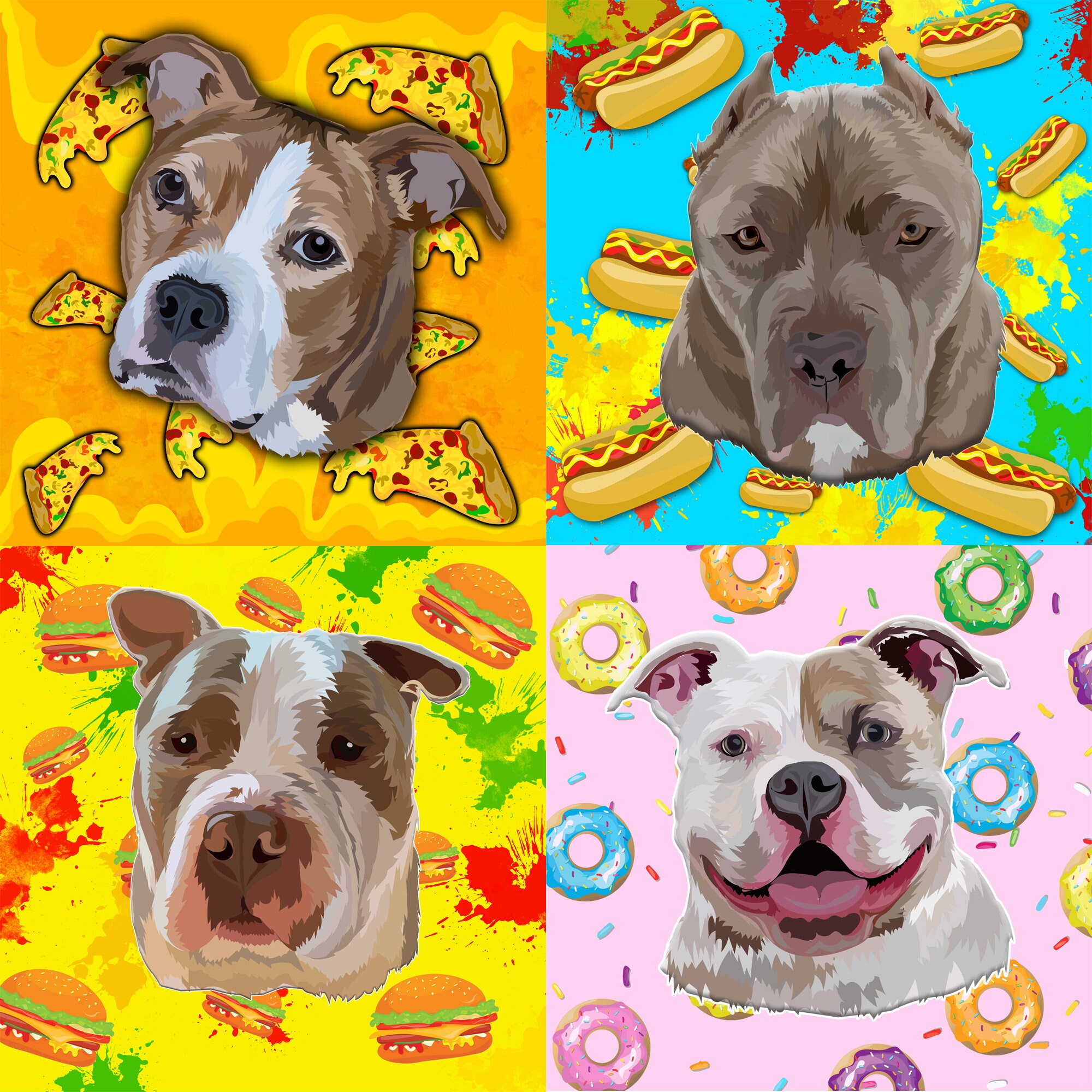 Custom DIGITAL Pet Drawing Hand Drawn Pet Photo. Unlimited Etsy