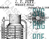 DIGITAL Classic WHISKEY patent image. Square image for small-sized DIY applications. Fits coaster cup mug etc. svg png pdf