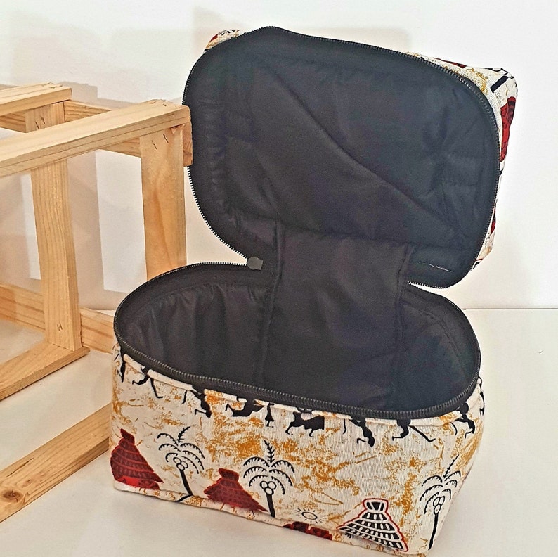 Vanity Bag in African Wax Fabric; Mini Tote Bag in Wax; Wax Fabric Storage Kit; Wax pouch