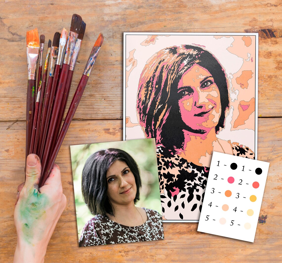 Custom Paint By Number Paint By Numbers For Adults Coloring Etsy