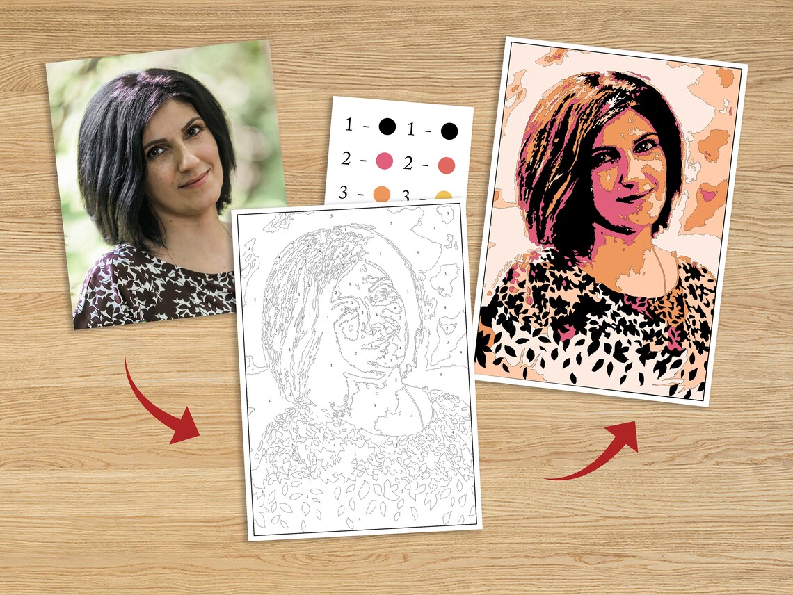 Custom Paint by Number. Paint by Numbers for Adults. Coloring Etsy