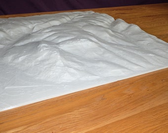 Carte topographique en relief personnalisée, Alpes, Pyrénées, Jura, Corse... Impression 3D