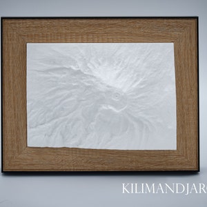 Kilimandjaro - Tanzanie - Carte 3D  - Carte 3D avec ou sans cadre - Carte topographique en relief