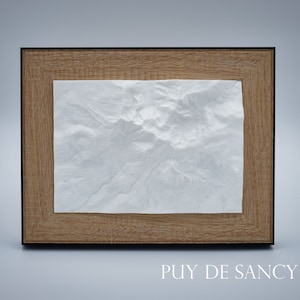 Puy de Sancy - Massif Central - Carte 3D  - Carte 3D avec ou sans cadre - Carte topographique en relief