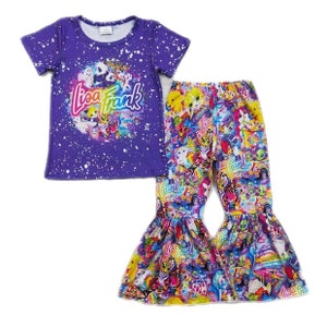 Girls Colorful Animal Bells Pants Set/toddler/baby/bells set/Nostalgic/girls fun/sassy/bright colors/90s outfit/I love the 90s/School bells
