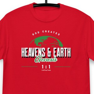 Heaven shirt, Earth shirt, Christian T-Shirts, Creation t shirt, Faith Shirt, Genesis shirt, Genesis Creation, Inspirational Shirt