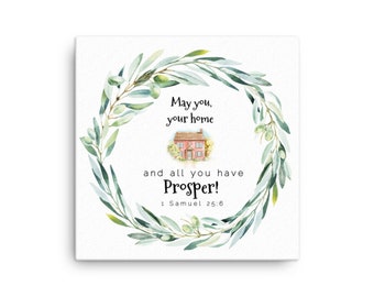 1 Samuel, Bible Verse Canvas, Scripture Signs, Bible Verse Sign, Christian Signs, homeowner gift, new home owner gift, home buyer gift, God