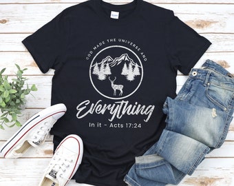 マウンテン T シャツ、キャンプ シャツ、キャンプ T シャツ、ハンティング シャツ、ネイチャー シャツ、ハイキング シャツ、クリスチャン キャンプ シャツ、マウンテン アドベンチャー、神