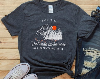 マウンテン T シャツ、キャンプ シャツ、キャンプ T シャツ、ハンティング シャツ、ネイチャー シャツ、ハイキング シャツ、クリスチャン キャンプ シャツ、マウンテン アドベンチャー、神