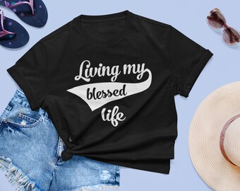 Baseball Mom Shirt, Baseball Shirt, Living My Blessed Life Shirt, Christian Baseball, Game Day Shirt, Mom Baseball Shirt, Mom Softball Shirt