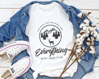 マウンテン T シャツ、キャンプ シャツ、キャンプ T シャツ、ハンティング シャツ、ネイチャー シャツ、ハイキング シャツ、クリスチャン キャンプ シャツ、マウンテン アドベンチャー、神