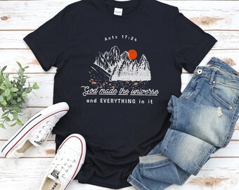 マウンテン T シャツ、キャンプ シャツ、キャンプ T シャツ、ハンティング シャツ、ネイチャー シャツ、ハイキング シャツ、クリスチャン キャンプ シャツ、マウンテン アドベンチャー、神