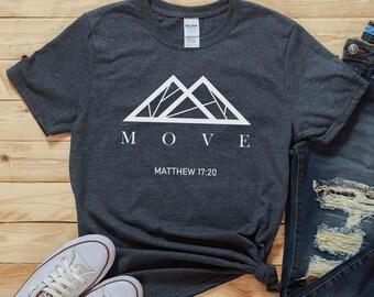 Faith Can Move Mountains Shirt, Matthew 17 20, Mountain Shirt, Camping Shirt, Camping Gift, Summer Camp Shirt, VBS, Vacation Bible School