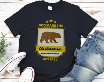 Campo cristiano, camicia avventura, esplorare camicia, maglietta orso, regalo avventuriero, camicia da campeggio, camicia camper, camicia da trekking, camicia da esterno