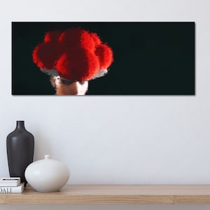Sie | Schwarzwald Bollenhut Leinwand Kunstdruck. Moderne Schwarzwald Bilder. Schwarzwaldmädel Poster. Deko, Geschenk, Schild