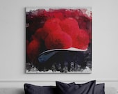 Schwarzwald Bollenhut Gemälde Leinwand Kunstdruck modern Schwarzwaldbild Schwarzwaldtracht Wandbild Geschenk Dekoration