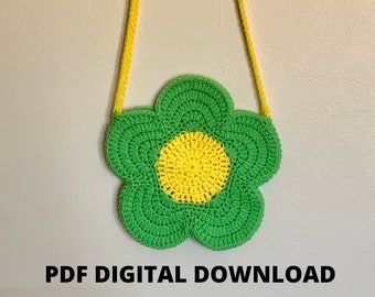 Flower Power Crochet Bag - PATTERN ONLY