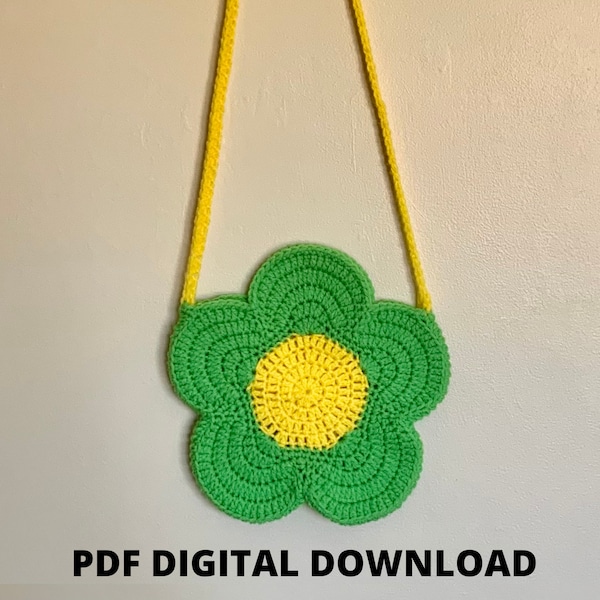 Flower Power Crochet Bag - PATTERN ONLY
