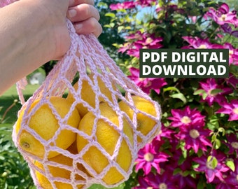 Crochet Reusable Produce Bags Sm/Lg- PATTERN ONLY