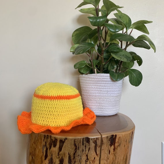 Orange Blossom Bucket Hat Crochet 