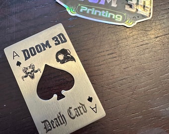 Doom Death card bottle opener