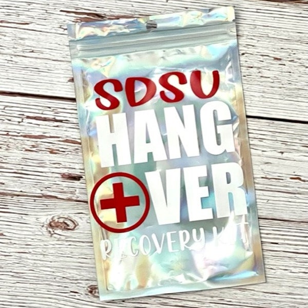 SDSU, San Diego State, College Gift Hangover Kit, College Gifts, College Dorm Decor, Dorm Decor, Funny College Gift