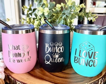 BULK BUNCO ORDER! This is for 20 Tumblers! Bunco Gift, Custom Engraved Tumbler, Custom Wine Tumbler, Bunco, Buno Night,